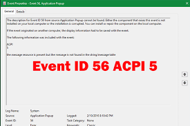 Wie behebt man den Anwendungs-Popup-Fehler Ereignis-ID 56 ACPI 5?
