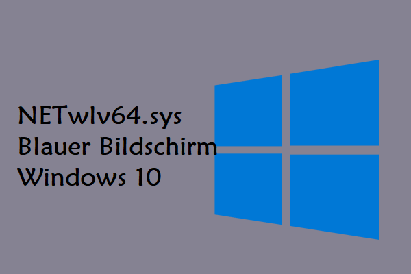 Behebung des NETwlv64.sys Bluescreen Fehlers in Windows 10/11