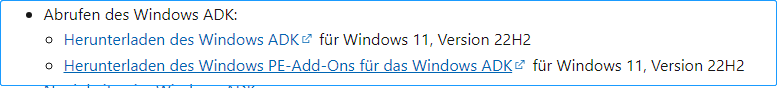 Windows ADK für Windows 11 herunterladen