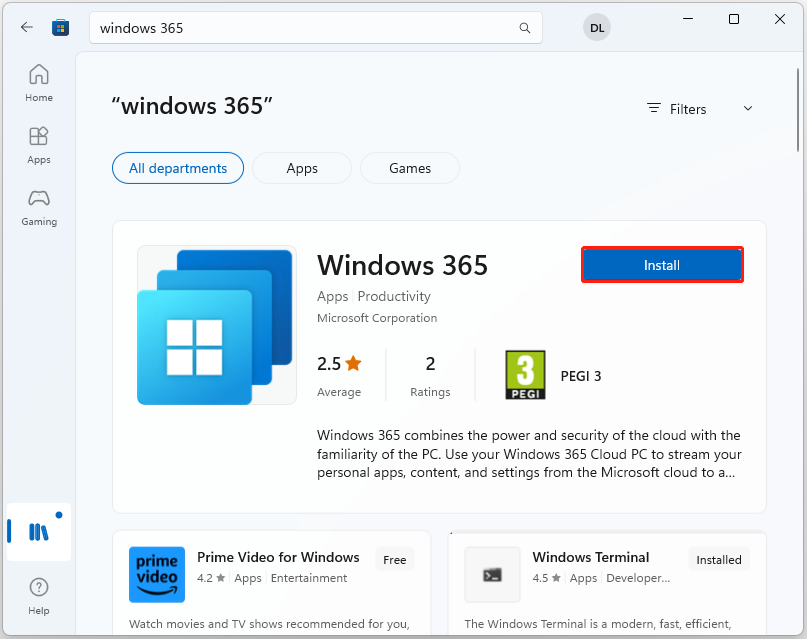 Windows 365 installieren