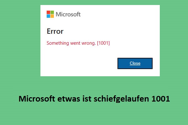 So beheben Sie Microsoft etwas ist schiefgelaufen 1001 unter Windows 11/10