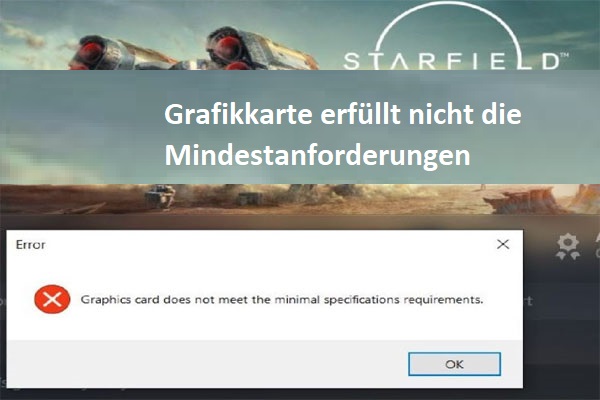 So beheben Sie Grafikkarten, die die Mindestanforderungen nicht erfüllen