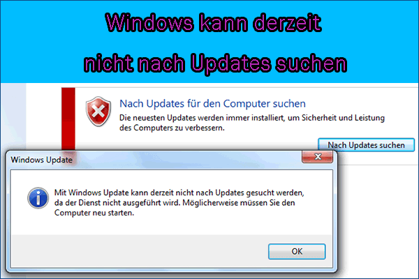 [Gelöst] Windows kann derzeit nicht nach Updates suchen