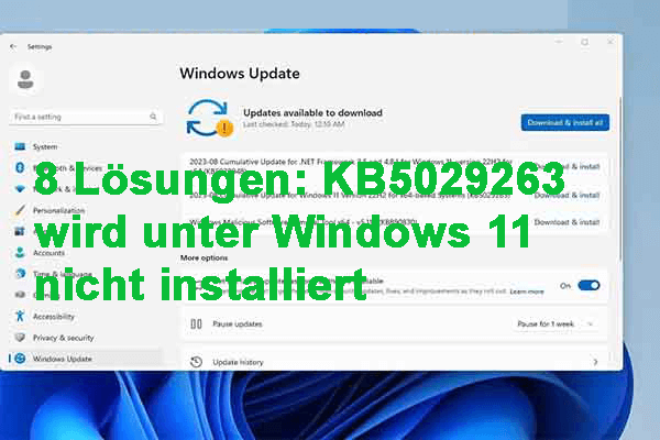8 Lösungen: KB5029263 wird nicht unter Windows 11 installiert