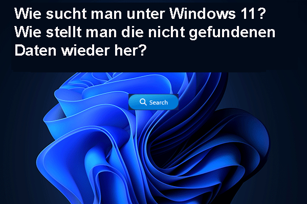 Wie sucht man unter Windows 11? Wie stellt man die nicht gefundenen Daten wieder her?