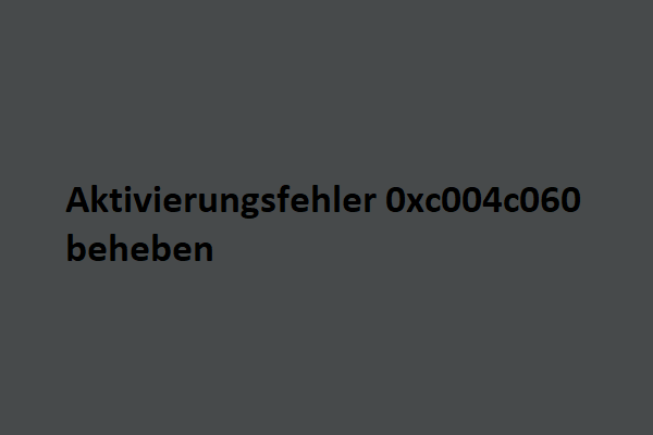 So kann man Aktivierungsfehler 0xc004c060 beheben (Microsoft Office, Windows 10/11)