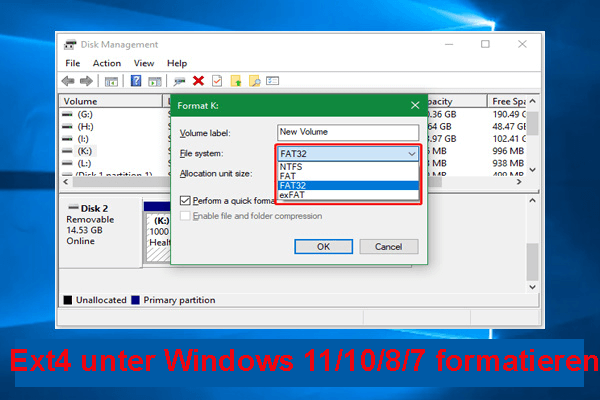 Kann Windows Ext4 formatieren? [Eine Schritt-für-Schritt-Anleitung]