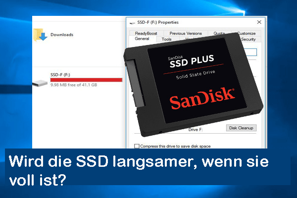 Beantwortet: Wird die SSD langsamer, wenn sie voll ist?