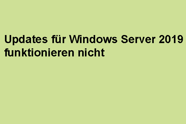 4 Lösungen: Windows Server 2019-Updates funktionieren nicht