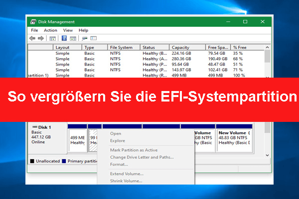 Eine vollständige Anleitung zum Vergrößern der EFI-Partition unter Windows 11/10