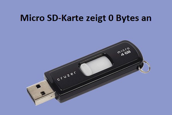 Was ist zu tun, wenn die SD-Karte 0 Bytes anzeigt? 6 Lösungen für Sie