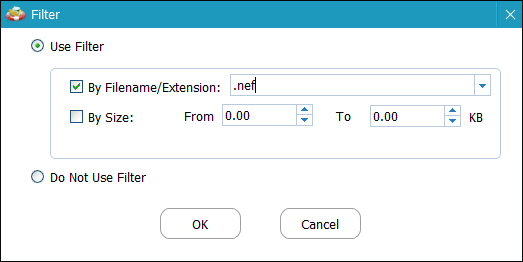 NEF-Dateien filtern