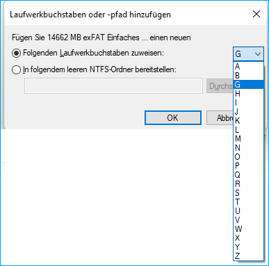 Fügen Sie einen Laufwerksbuchstaben in Windows 11 hinzu