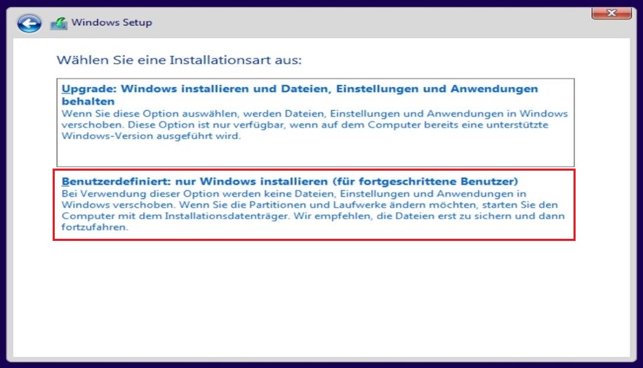 Windows über ISO installieren