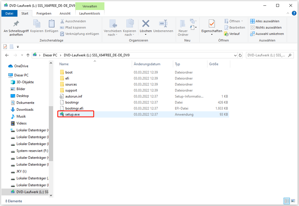 Windows Server-Setup-Datei