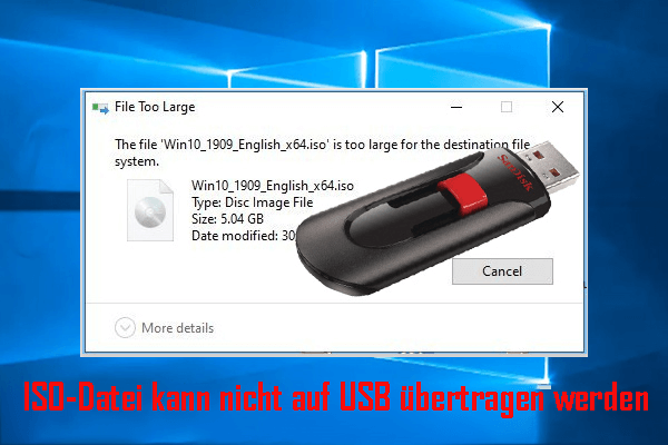 So beheben Sie „ISO-Datei kann nicht auf USB übertragen werden“ unter Windows 11/10