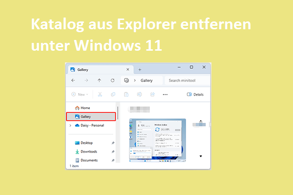 So entfernen Sie die Galerie aus dem Datei-Explorer unter Windows 11