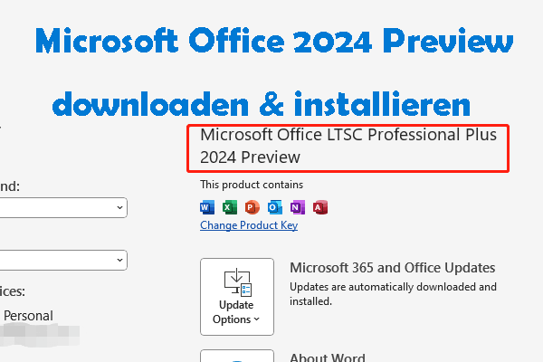 Microsoft Office 2024 Preview downloaden & installieren