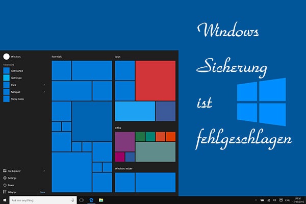 Gelöst – Windows Sicherung ist fehlgeschlagen: Nicht genügend Speicherplatz. Fehlercode 0x80780119