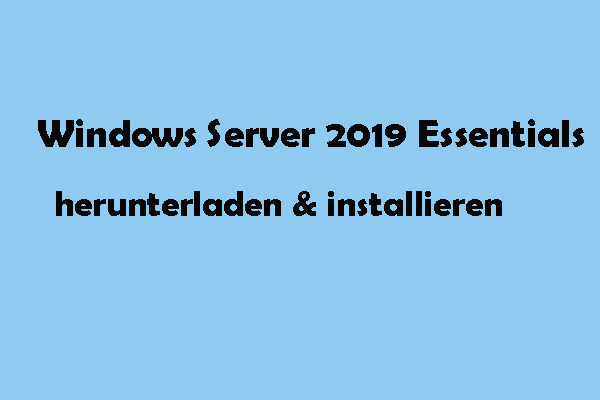 Windows Server 2019 Essentials herunterladen