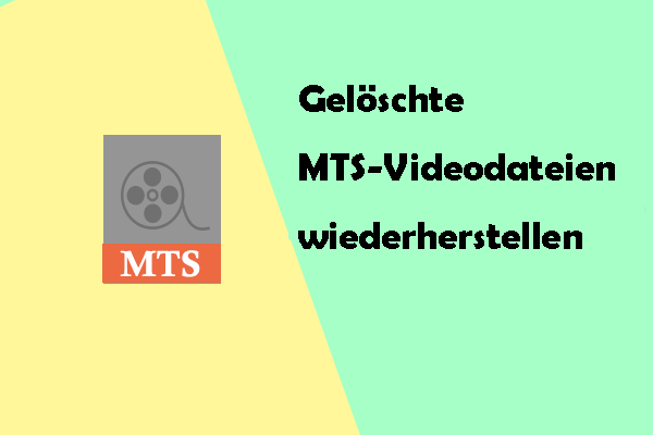 So stellen Sie gelöschte MTS-Videodateien wieder her