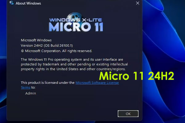 Windows X-Lite Micro 11 24H2: ISO Download& Installation