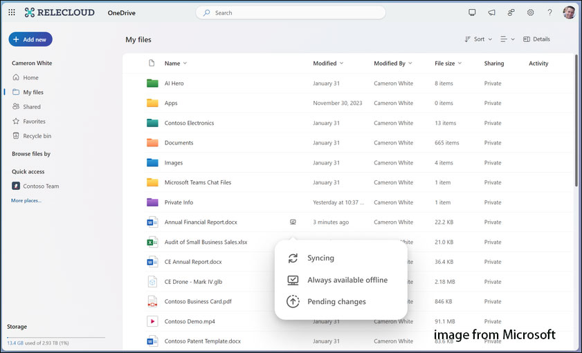 Offlinemodus in OneDrive für Web