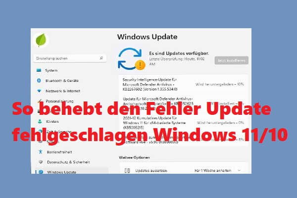 Wie behebt man den Fehler „Windows 11/10 Updates fehlgeschlagen“ in Windows Update?