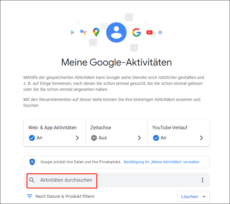 Aktivitäten durchsuchen