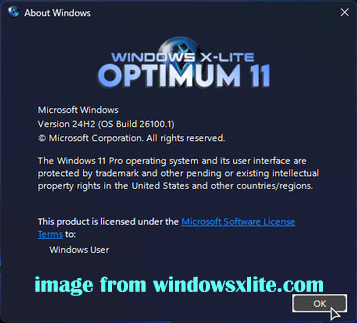 Windows X-Lite Optimum 11 24 H2