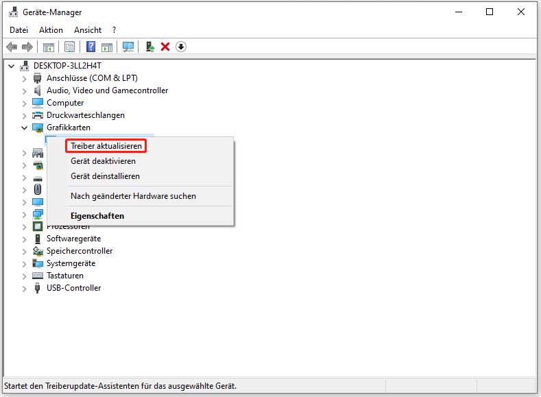 Wählen Sie Treiber aktualisieren