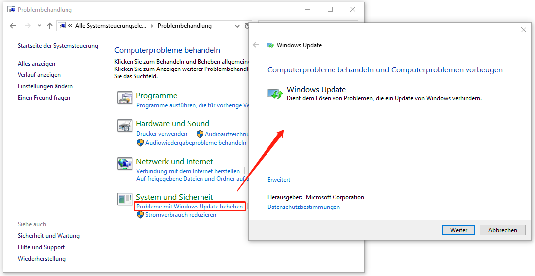 Probleme mit Windows Update beheben