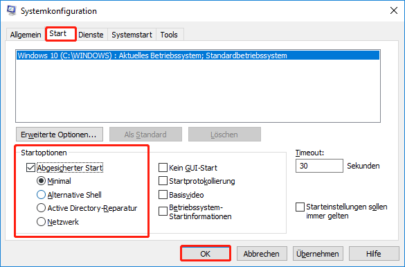 Windows-Systemkonfigurationstool