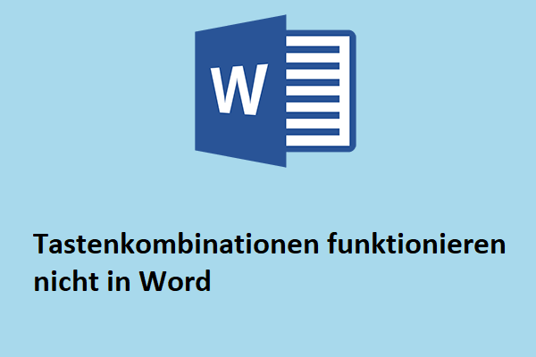 Behebung von nicht funktionierenden Tastaturkürzeln in Word unter Windows