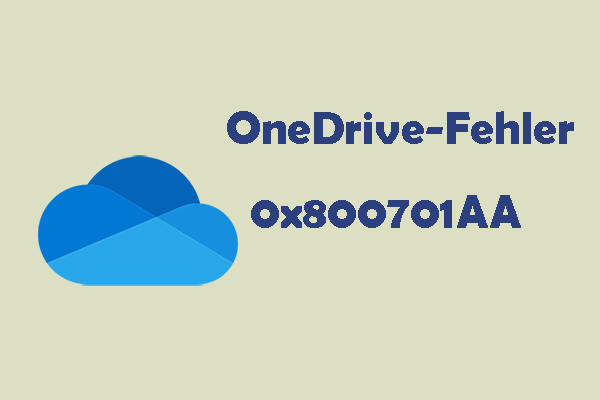 OneDrive-Fehler 0x800701AA: Der Cloudvorgang wurde nicht abgeschlossen