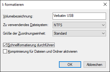 Speicherkarte in der Datenträgerverwaltung formatieren