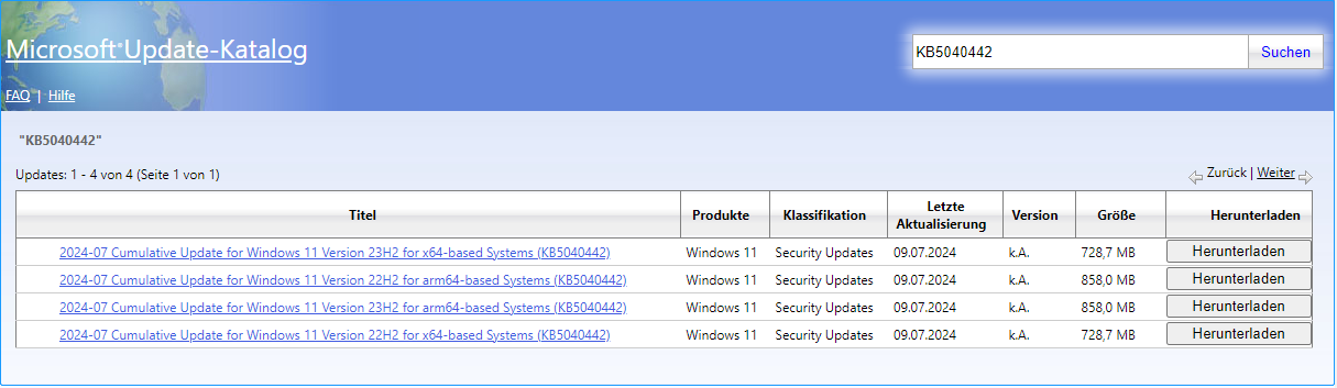 KB5040442 herunterladen