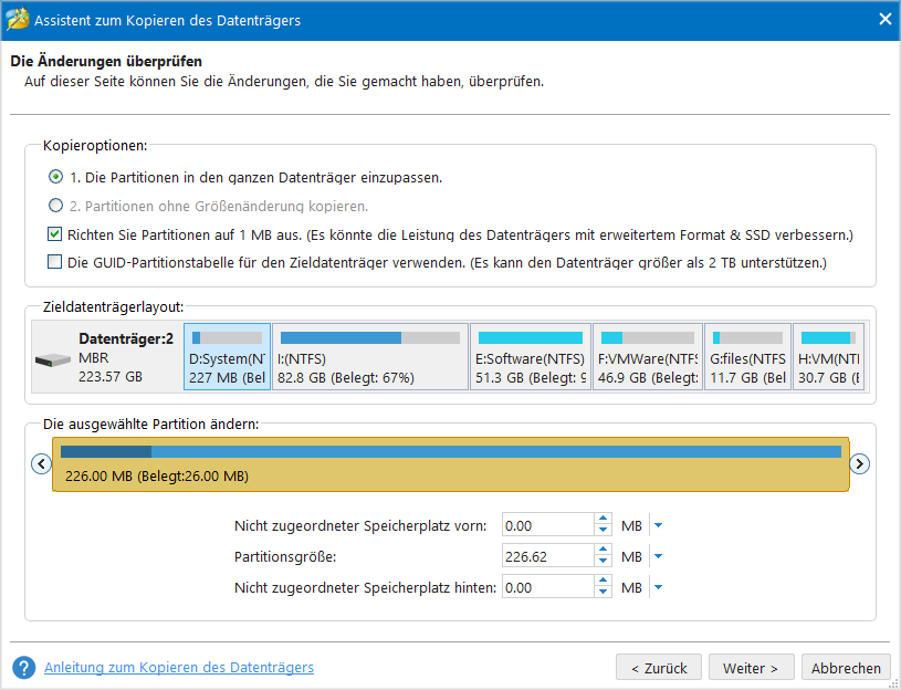 Datenträger mit MiniTool Partition Wizard klonen