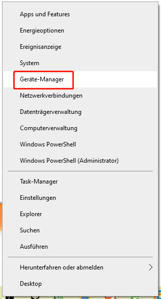 Wählen Sie Geräte-Manager