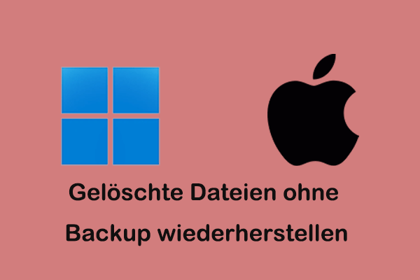 Wie man gelöschte Dateien ohne Backup unter Windows/Mac wiederherstellt