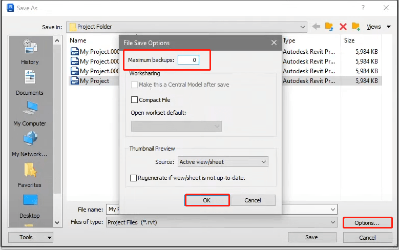 Revit-Backups erstellen