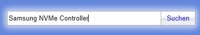 Samsung NVMe Controller suchen