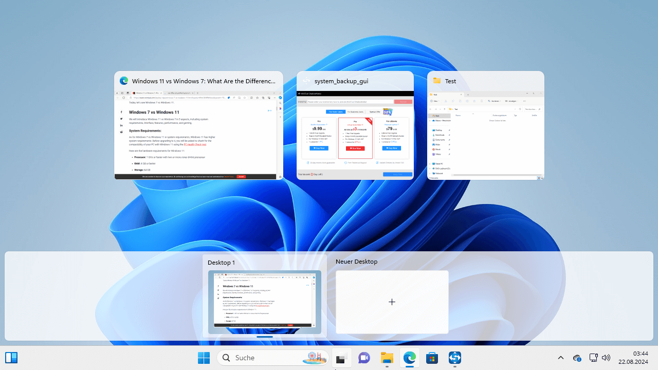 Multitasking in Windows 11