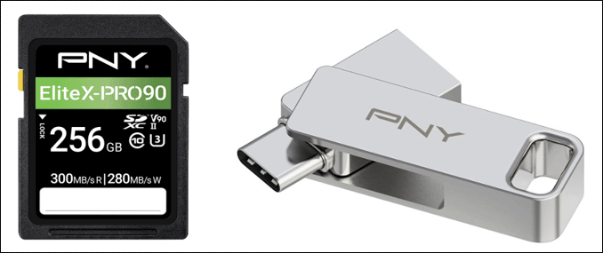 PNY SD-Karte und PNY USB-Stick