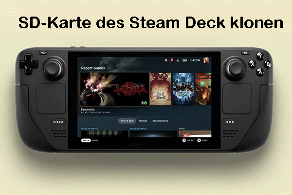 Klonen einer Steam Deck SD-Karte auf eine neue größere SD-Karte – so geht’s