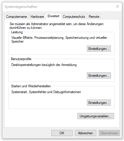 Systemeigenschaften