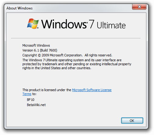 winver Windows 7