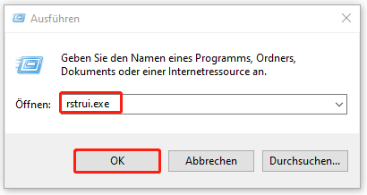 rstrui.exe eingeben