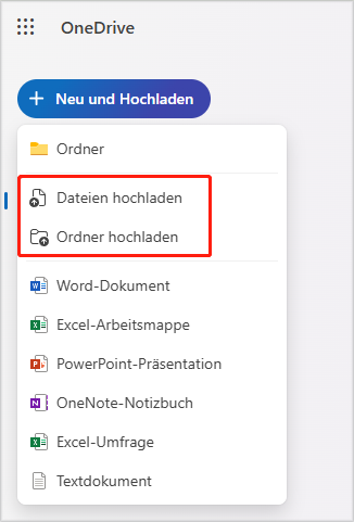 OneDrive über einen Browser nutzen