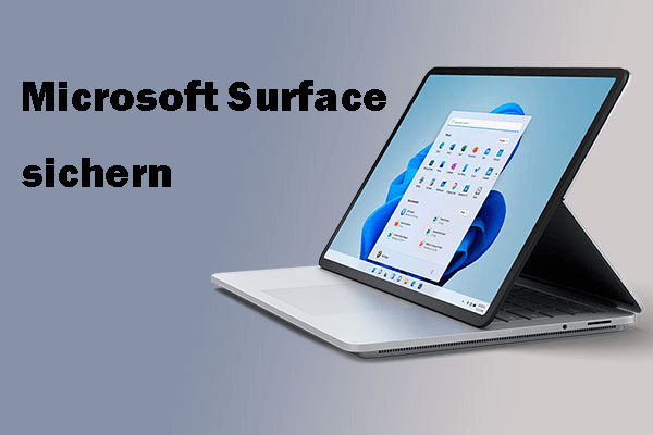 Wie können Sie Microsoft Surface auf einer externen Festplatte sichern?